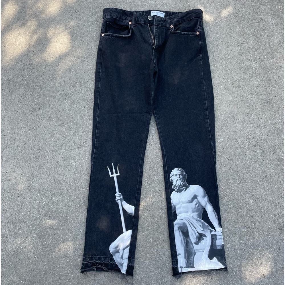 REPUTATION STUDIOS MENS POSEIDON DENIM BLACK